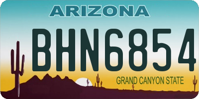 AZ license plate BHN6854
