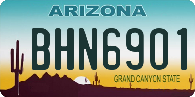 AZ license plate BHN6901