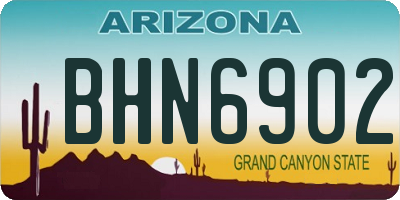 AZ license plate BHN6902
