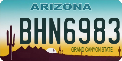 AZ license plate BHN6983