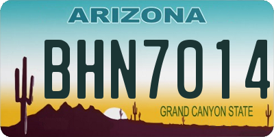 AZ license plate BHN7014