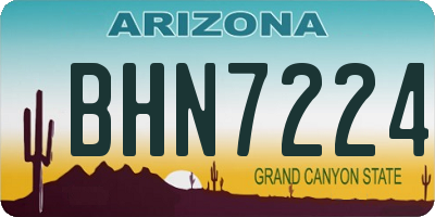 AZ license plate BHN7224