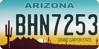 AZ license plate BHN7253