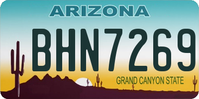 AZ license plate BHN7269
