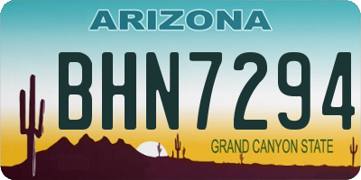 AZ license plate BHN7294