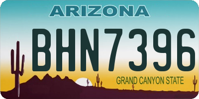 AZ license plate BHN7396
