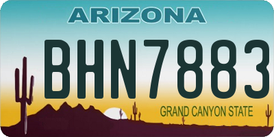 AZ license plate BHN7883
