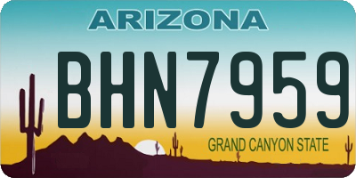 AZ license plate BHN7959
