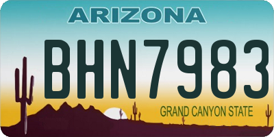 AZ license plate BHN7983