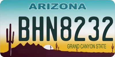 AZ license plate BHN8232