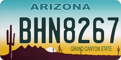 AZ license plate BHN8267