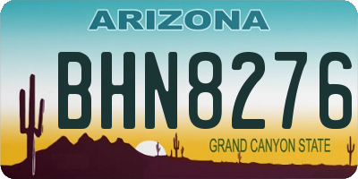 AZ license plate BHN8276
