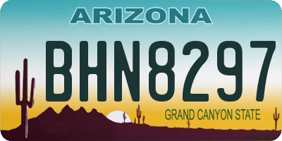 AZ license plate BHN8297
