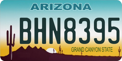 AZ license plate BHN8395