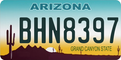 AZ license plate BHN8397