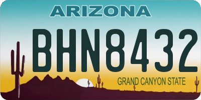 AZ license plate BHN8432