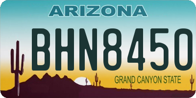 AZ license plate BHN8450