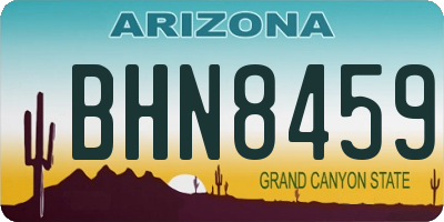 AZ license plate BHN8459