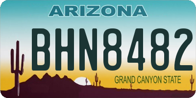 AZ license plate BHN8482