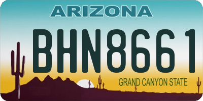 AZ license plate BHN8661