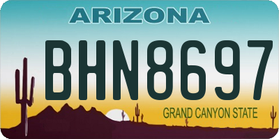 AZ license plate BHN8697