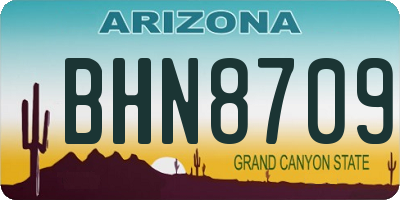 AZ license plate BHN8709