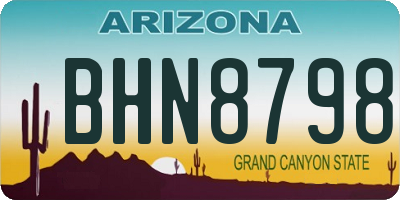 AZ license plate BHN8798