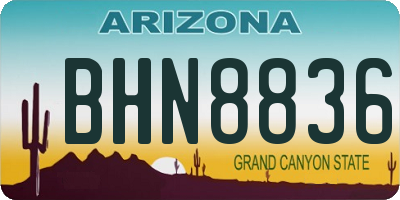 AZ license plate BHN8836