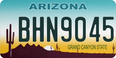 AZ license plate BHN9045