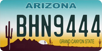 AZ license plate BHN9444