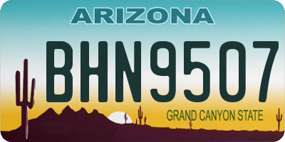 AZ license plate BHN9507
