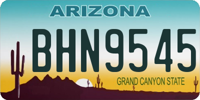 AZ license plate BHN9545