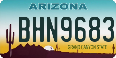 AZ license plate BHN9683