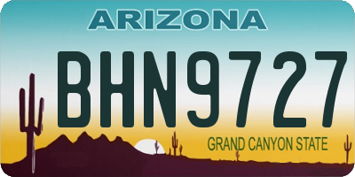 AZ license plate BHN9727