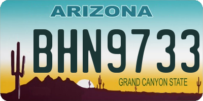 AZ license plate BHN9733