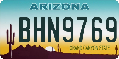 AZ license plate BHN9769