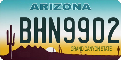 AZ license plate BHN9902
