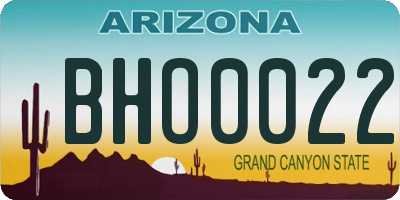 AZ license plate BHO0022