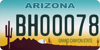 AZ license plate BHO0078