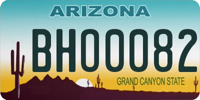 AZ license plate BHO0082