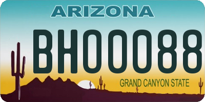 AZ license plate BHO0088