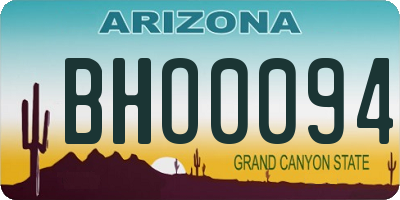 AZ license plate BHO0094