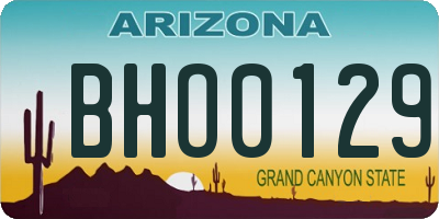 AZ license plate BHO0129