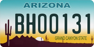 AZ license plate BHO0131