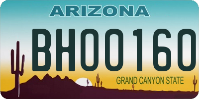AZ license plate BHO0160