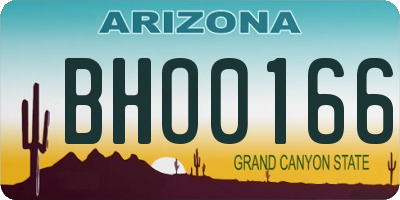 AZ license plate BHO0166