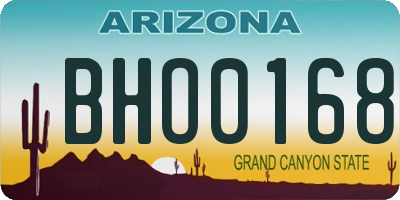 AZ license plate BHO0168
