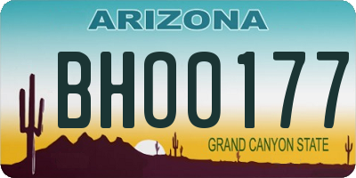 AZ license plate BHO0177