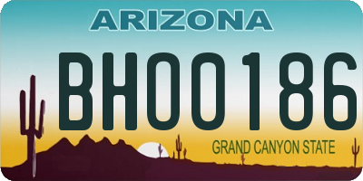 AZ license plate BHO0186