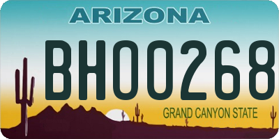 AZ license plate BHO0268